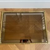 Gold metal bamboo tray, 1970s