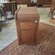 Cartonier filing cabinet with curtain in solid oak 1930
