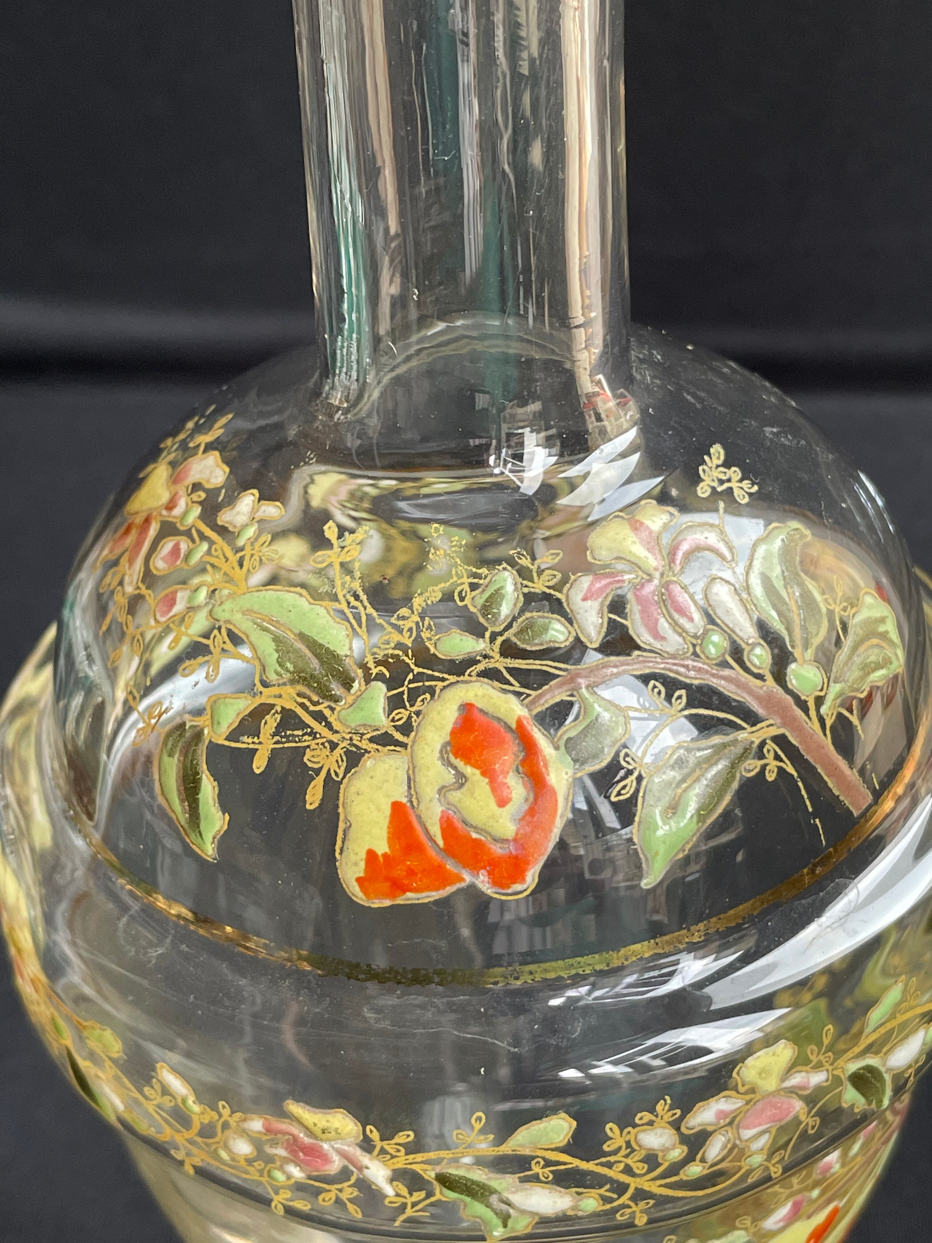 Enamelled decanter François Théodore Legras