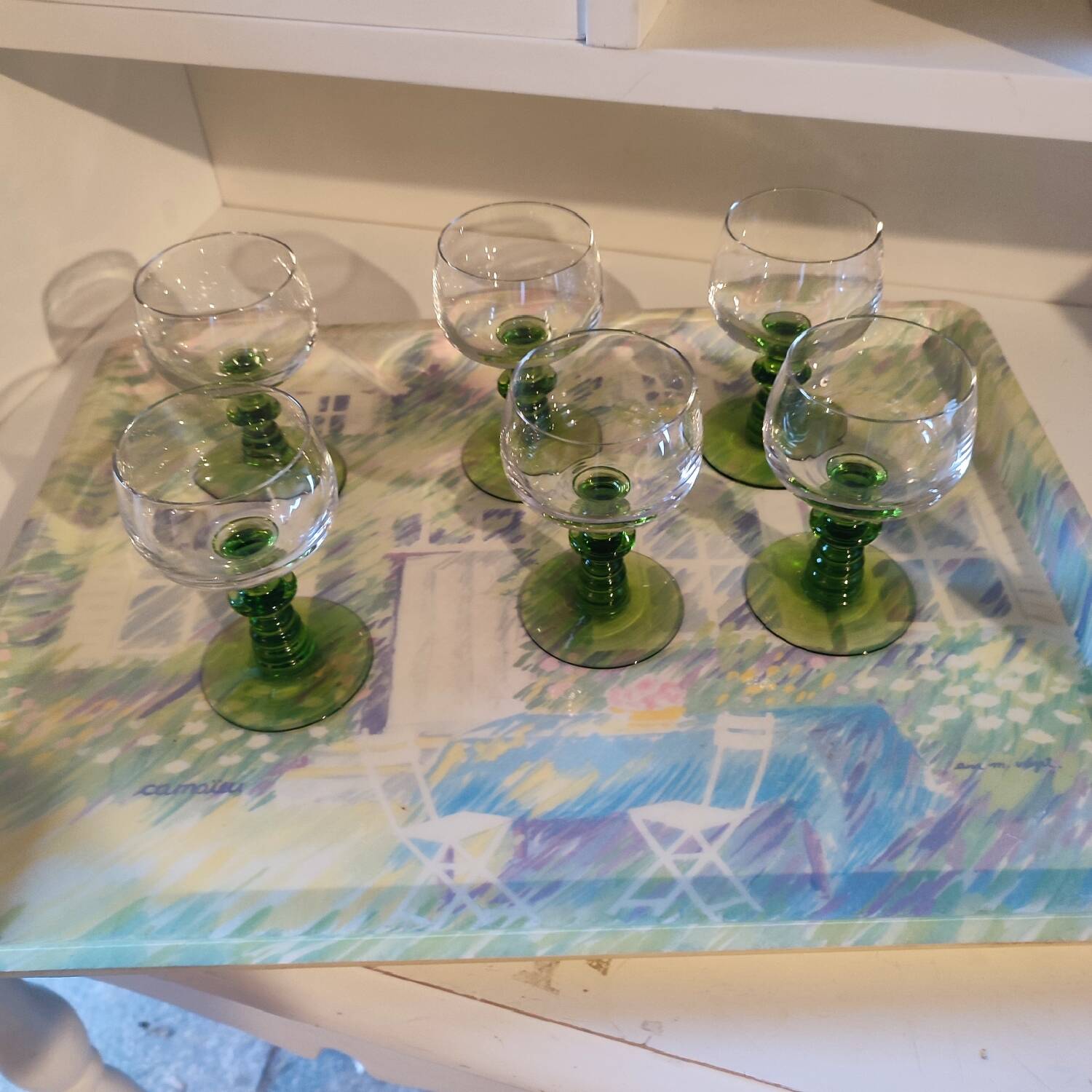 6 Alsatian Roemer type glasses