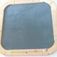 Wood square mirror vintage tour 64x64cm
