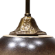 Pair of ceramic glazed and brass pendant lamps, Austria 1970s