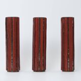 Pottery Mosaic Vases by W. Zimmermann for Ritter Set of 3