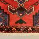 Vintage Tribal Rug 205x137 cm Wool Oriental Hand Made Rug Red, Navy