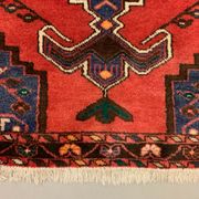 Vintage Tribal Rug 205x137 cm Wool Oriental Hand Made Rug Red, Navy