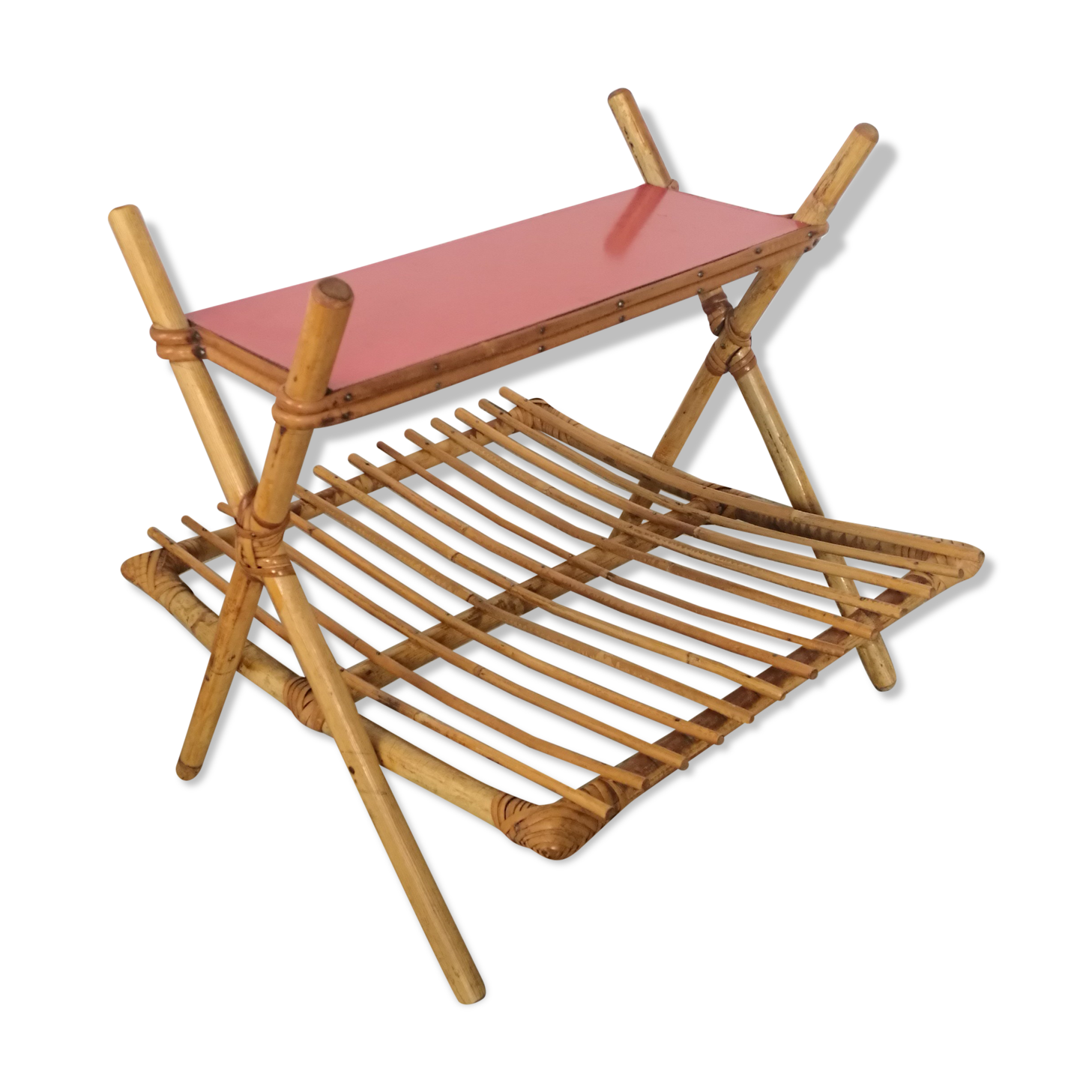 Rattan magazine holder