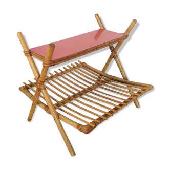 Rattan magazine holder