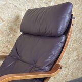 2x 60s 70s Easy Chair Leather Armchairs Westnofa Norway Mid Century