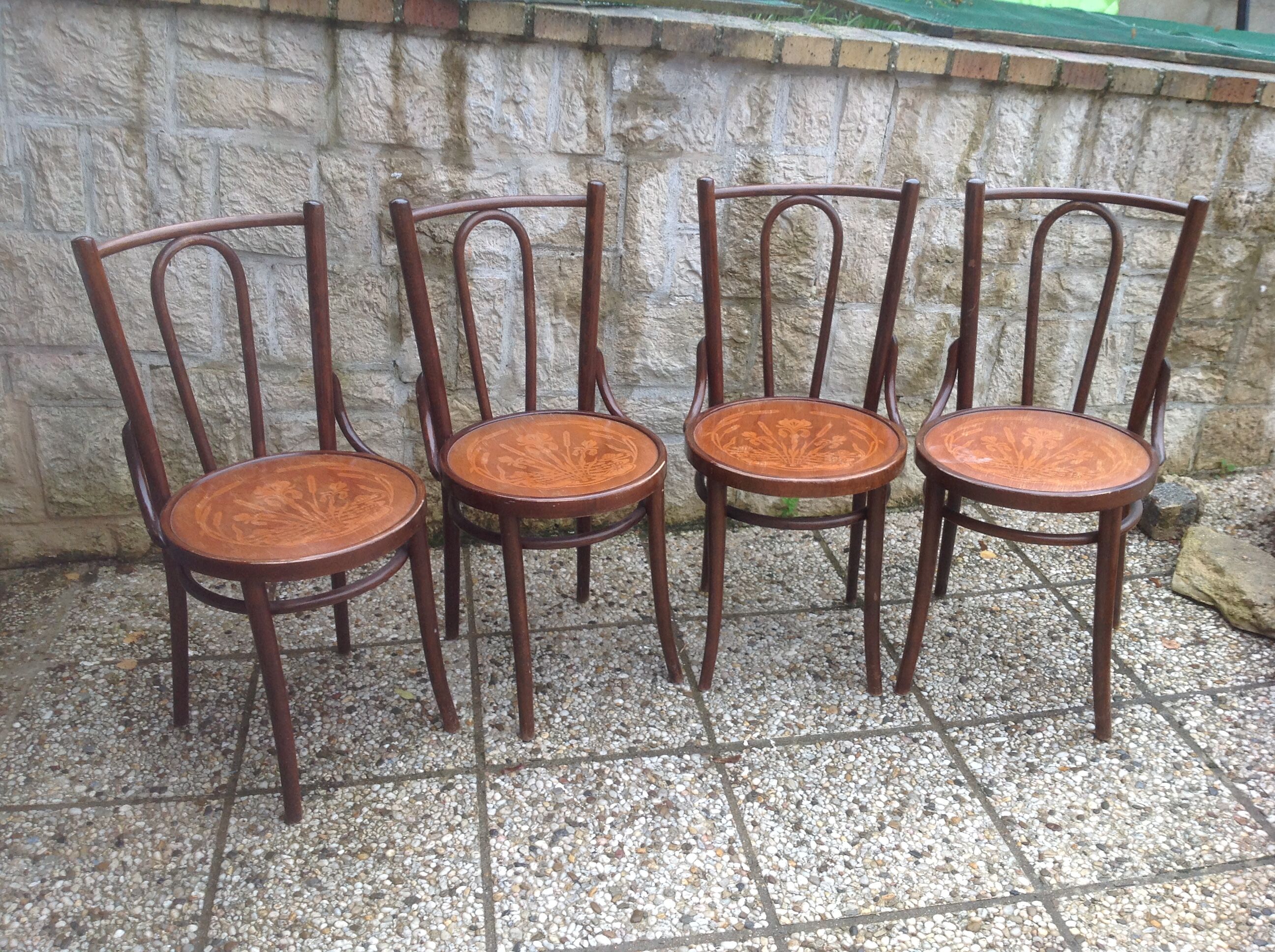 4 vintage bistro chairs
