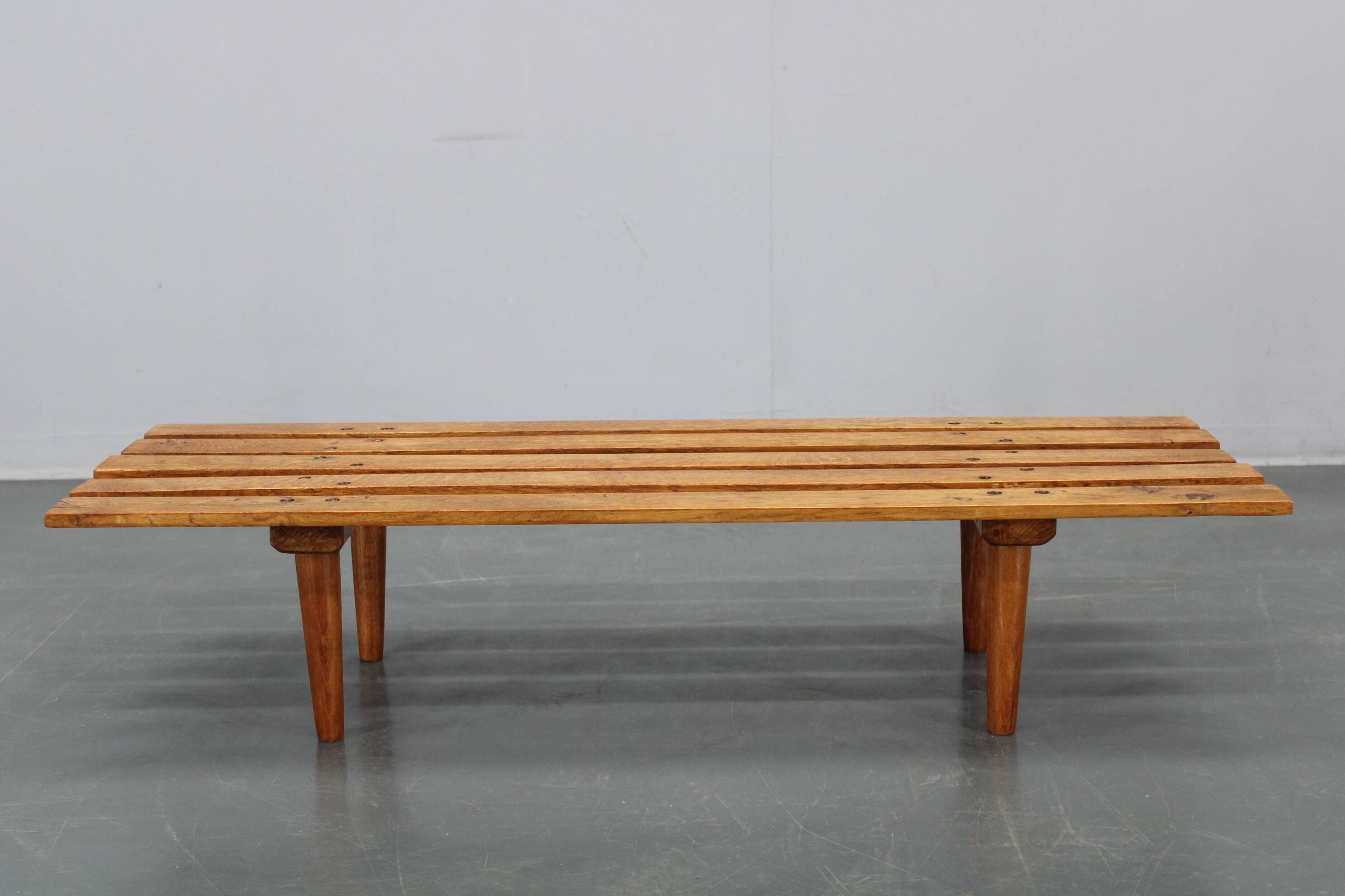 1970s Wooden Flower Pot Bench, Czechoslovakia