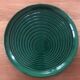 Plat à tarte ou plateau rond céramique vernissée vert foncé vintage années 70