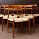 Set of 6 Norwegian Teak Dining Chairs by Alf Aarseth in teak.