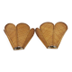 Pair of vintage "tulip" wall lights in rattan and canework