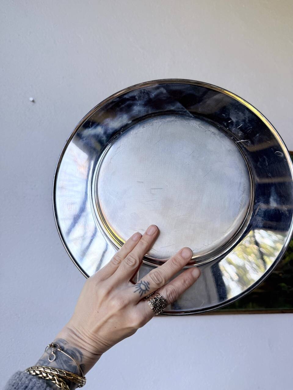 Set of 12 plates - underplates - silver-plated metal Emile Puiforcat