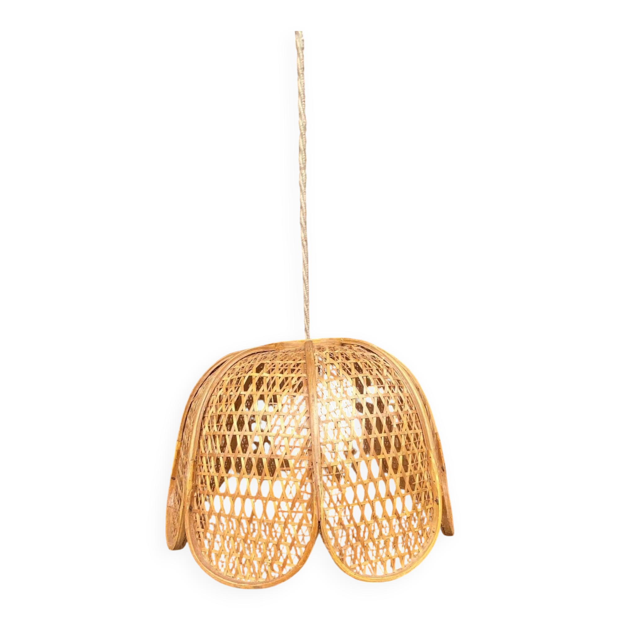 Vintage rattan pendant light