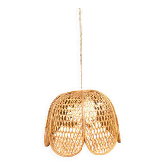 Vintage rattan pendant light
