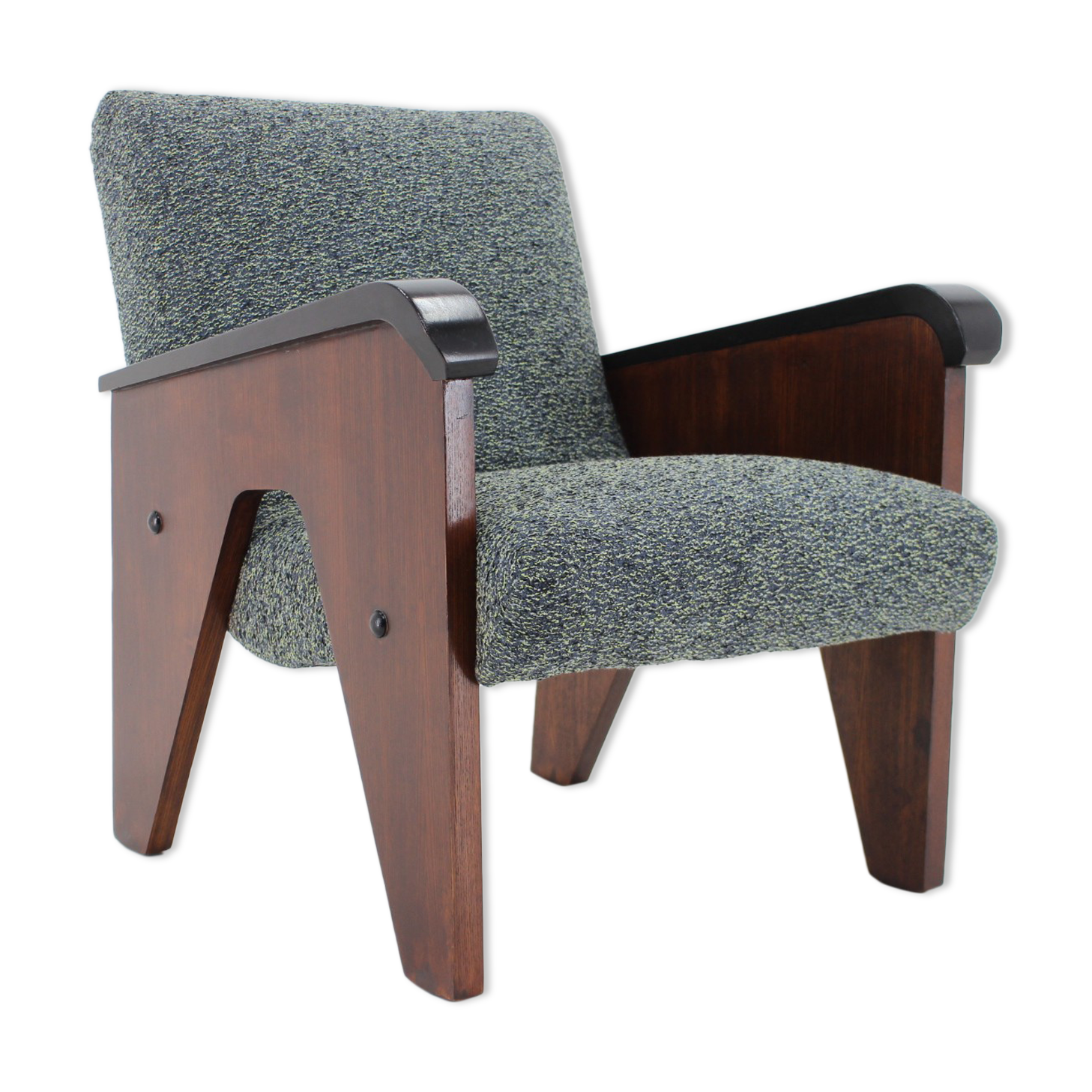 1960s oak armchair, Czechoslovakia