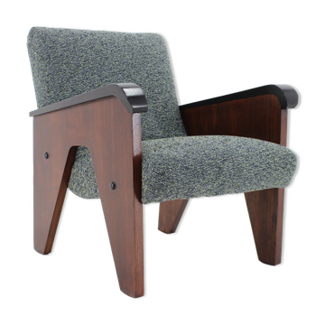 1960s oak armchair, Czechoslovakia