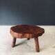 Handcrafted Teak Tree Trunk Tripod Coffee Table, 1960s