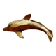 Vintage brass dolphin