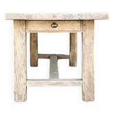 Large farmhouse table - solid oak - drawer