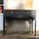 Restored antique console – Haussmannian elegance & velvet finish