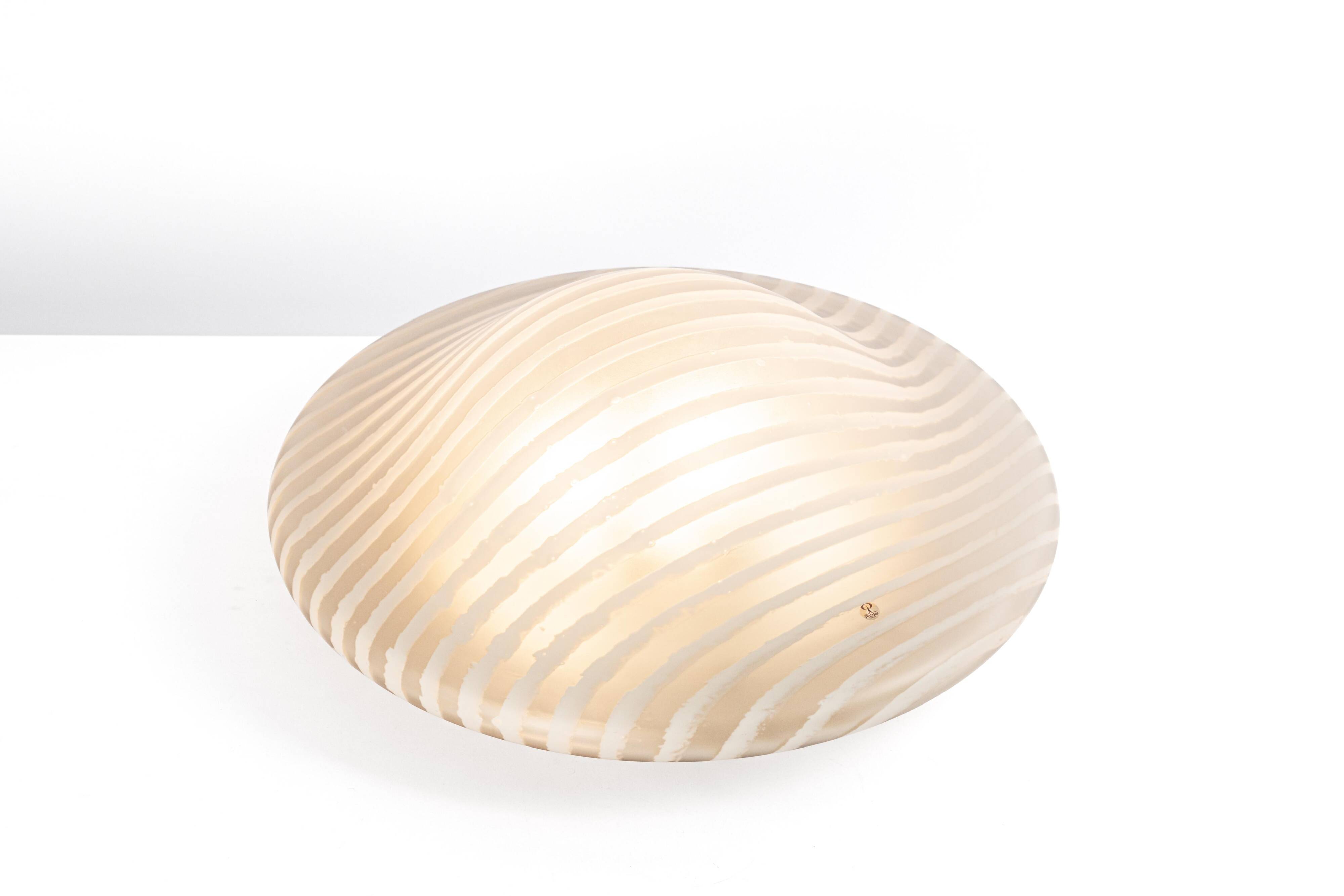 Magnificent glass ceiling light by Peill & Putzler, Germany, 1970s.
