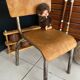 Old children's school chair wood and metal