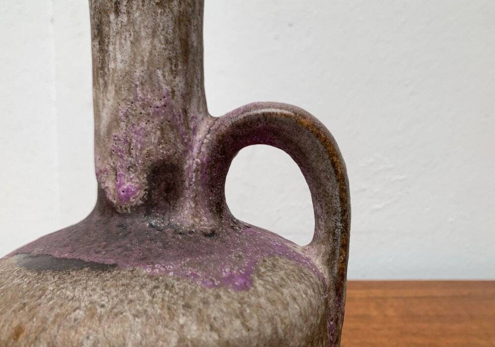 Brutalist Fat Lava Pottery Vase from Ruscha, West Germany, 1960s