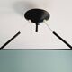 Scandinavian double pendant light in white opaline and amethyst glass, 1960s
