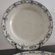Assiettes ancienne plates " Etrusque " en porcelaine opaque de Gien Terre de Fer