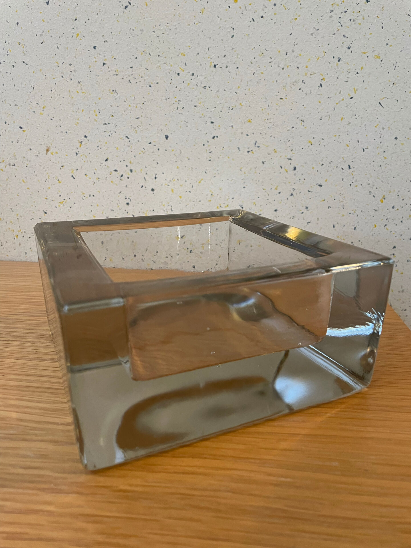 Glass block catchall