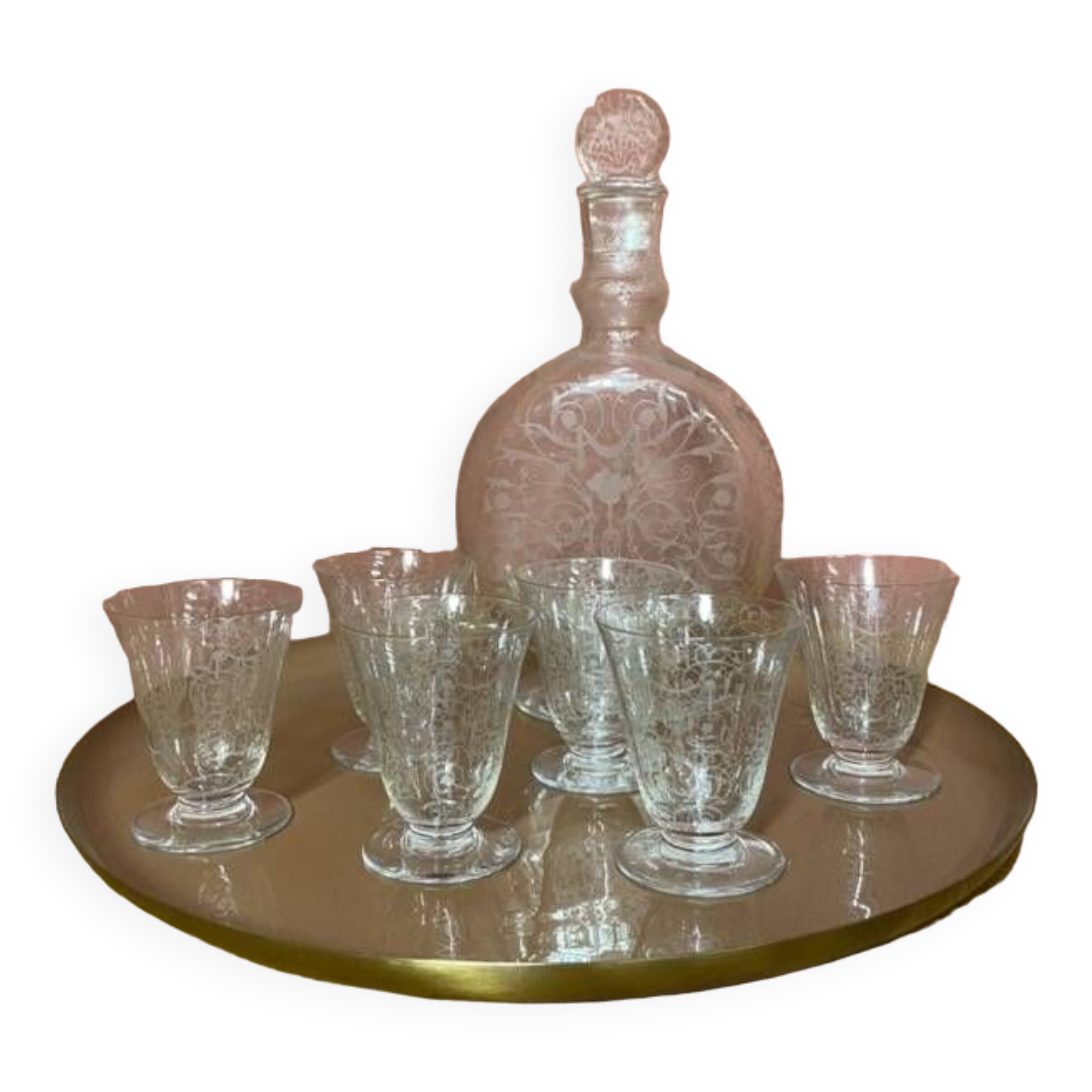 Ensemble carafe et verres en cristal Baccarat