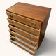 Vintage teak commode with brass handles (copy)