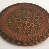Artisanal oriental copper tray
