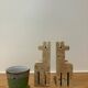 Pair of travertine giraffes, Fratelli Mannelli, Italy, 1970s