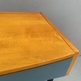 Coiffeuse avec tiroirs de rangement et miroir rabattable