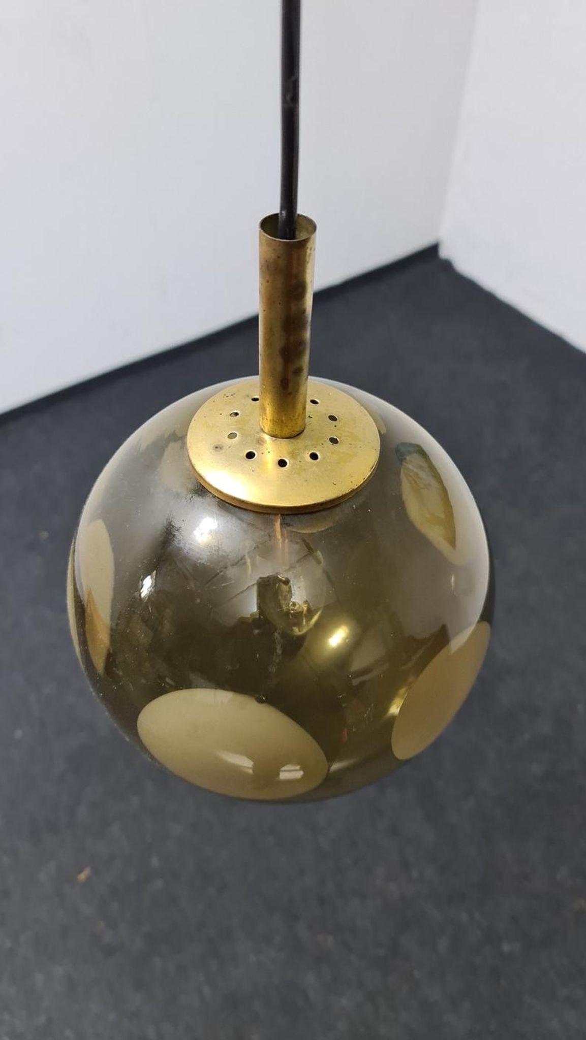 Suspension vintage soufflée à la bouche