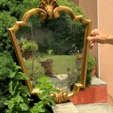 Vintage mirror in gilded wood