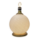 Lampe de table moderne du milieu du siècle en laiton et verre de Murano soufflé, années 1970
