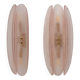 Pair of Fontana Arte Style Mid-century Modern Pink Murano Glass Sconces