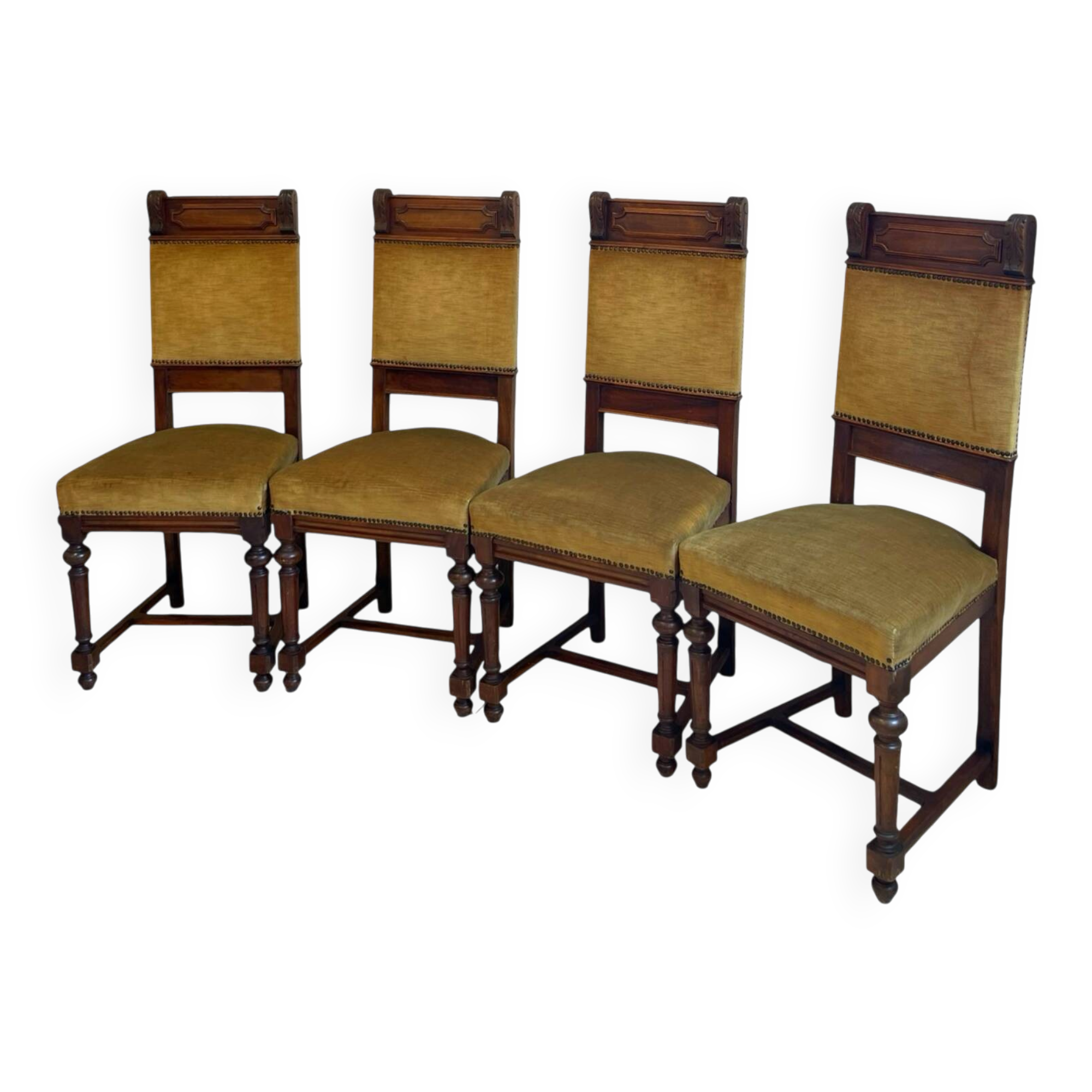 four Victorian dining chairs