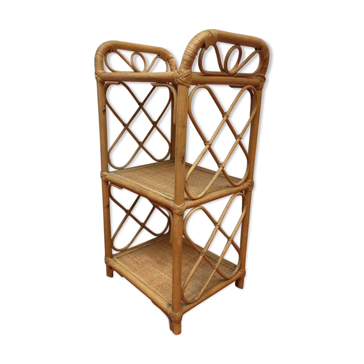 Vintage rattan shelf