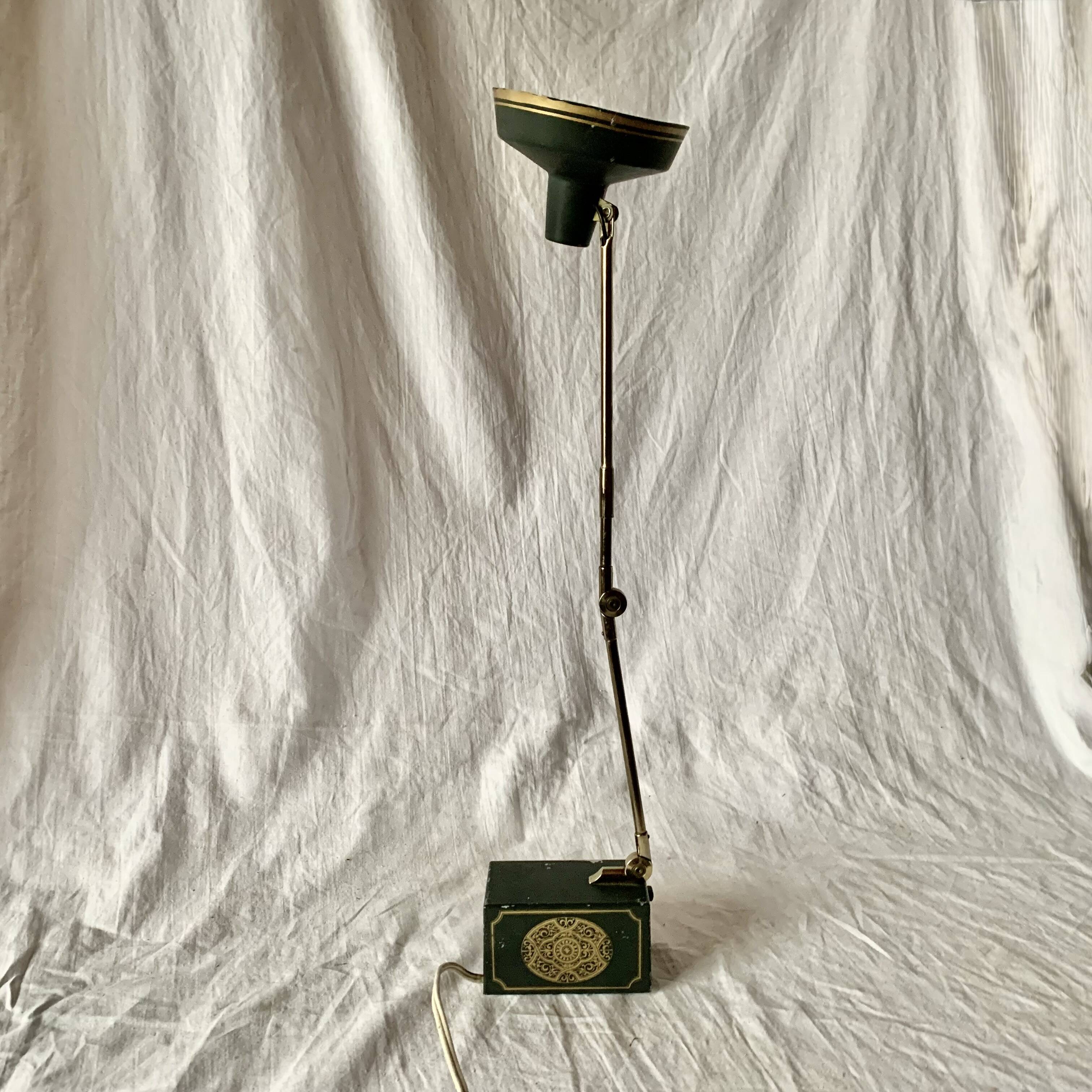 Vintage Tensor desk lamp in black metal and brass