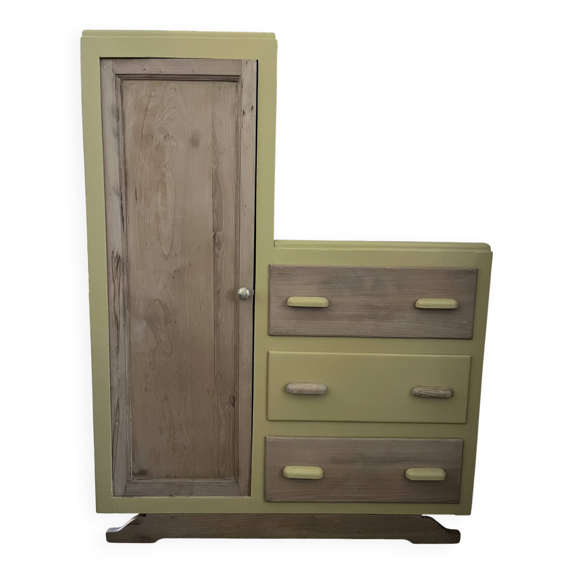 Re-styled asymmetrical wardrobe