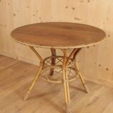 Table à repas en rotin et bois