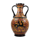 Mid-Century Carved and Glazed Italian Pottery Vase