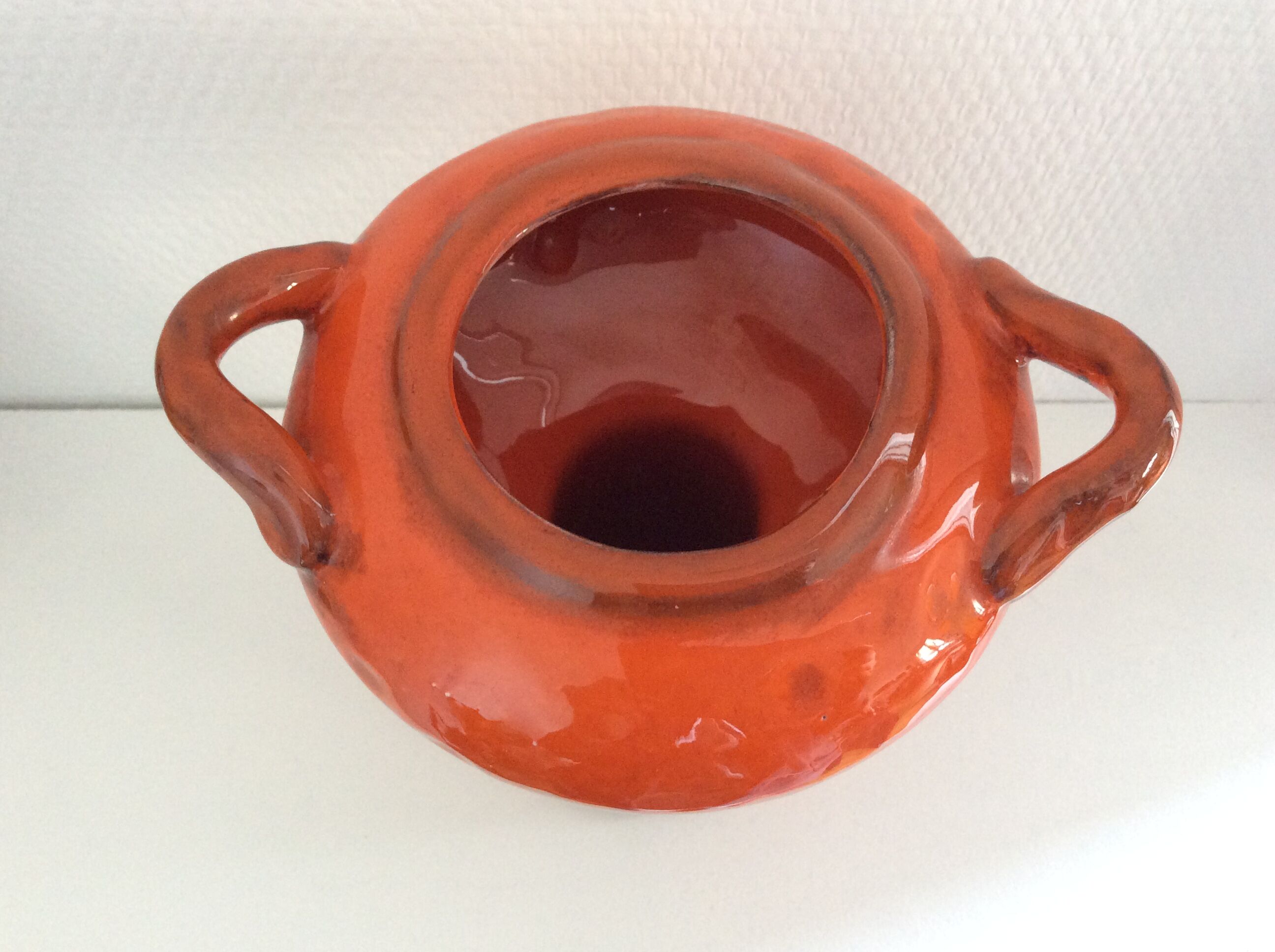 Vase ceramic year 50 orange