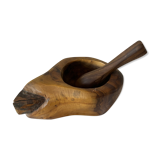 Olive mortar and pestle