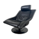 Ancien fauteuil cuir noir « move » design takashi okamura & erik marquardsen pour nelo années 1970 scandinave